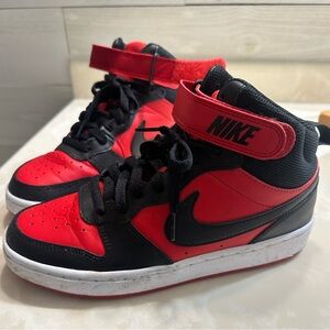Big boys Nike Jordan’s. Red and black. Size 5.5.